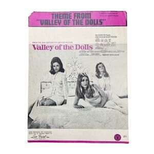 Vintage Sheet Music Theme Song From Valley Of The Dolls 1967